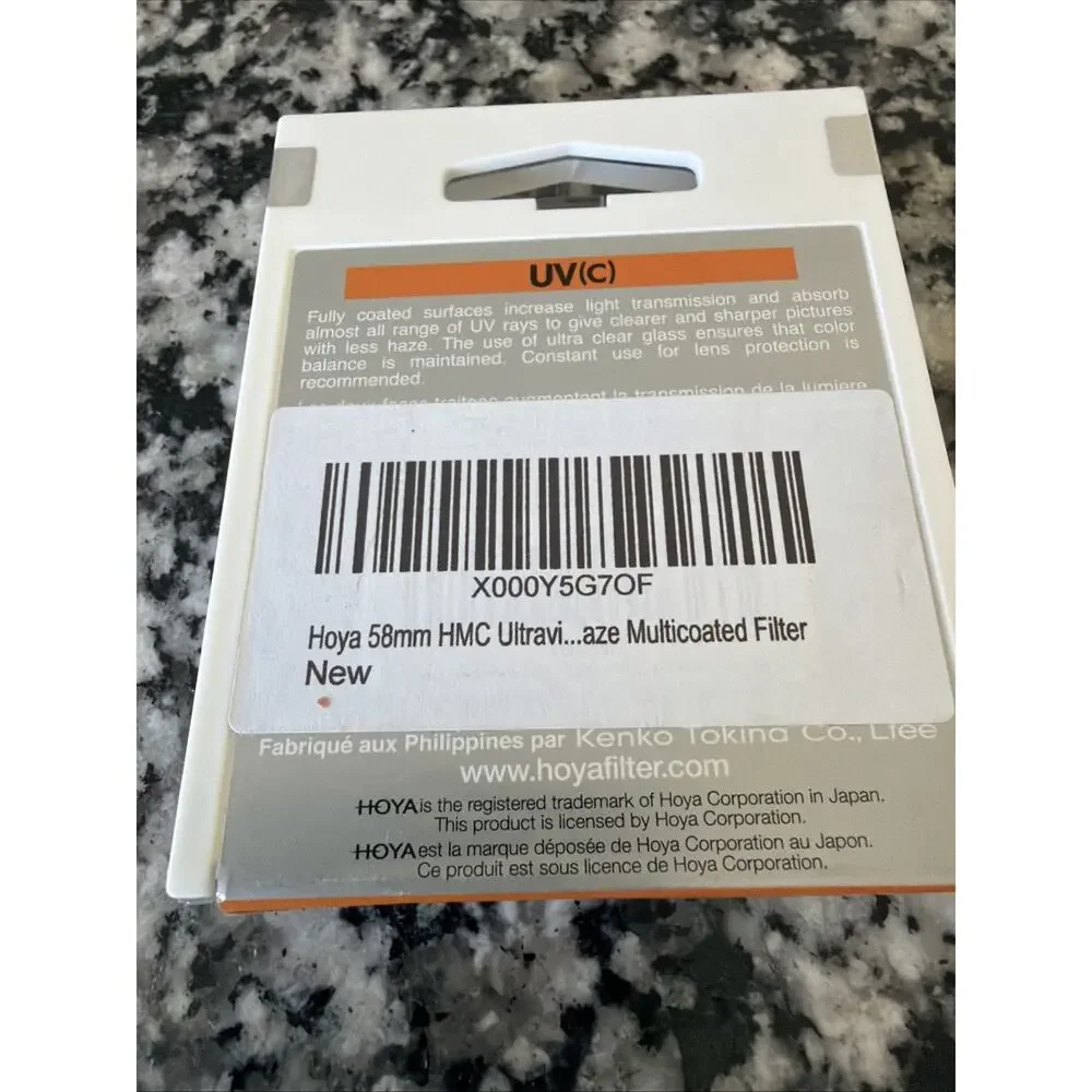 Genuine Hoya 58mm HMC UV(C) Filter Free Hoya Cleaning Cloth US Authorized Dealer